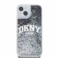 DKNY viedtālruņa apvalks iPhone 15 6,1" HC DKHCP15SLBNAEK melns HC šķidrie spīdumi ar arku logotipu