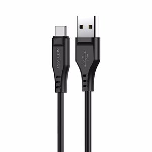 Acefast USB kabelis - USB Type C 1.2m, 3A melns (C3-04 melns)