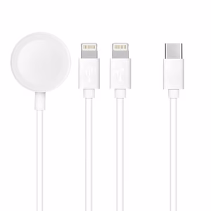 Cable 3in1 Type C to 2 x Lightning / Apple Watch 3W 2A C3168 1.2 m white