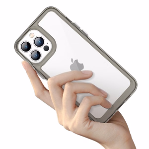 Outer Space viedtālruņa apvalks iPhone 12 Pro Max cietais vāks ar gēla rāmi sarkana