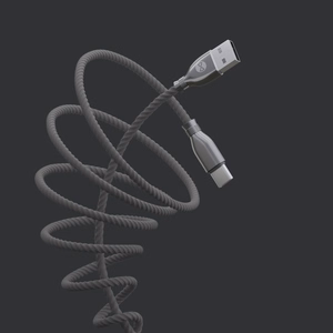 Forever Tornado kabelis USB - USB-C 1,0 m 3A melns