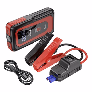 Portatīvais lādētājs Hoco 10000 mAh 2A ar automobiļa avārijas starteri QS3 melns