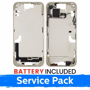 Displeja rāmis / Iekšējais korpuss Apple iPhone 15 Plus + akumulators / Yellow / (Service Pack)
