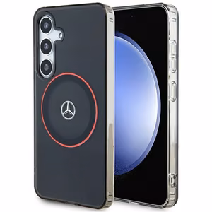 Mercedes divslāņu W Magnētiskais viedtālruņa apvalks Samsung Galaxy S24 - melns