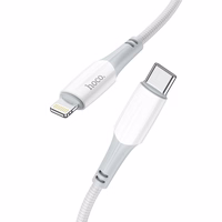 Kabelis USB-C uz Lightning Hoco PD 3A 20W 1 m X70 balts