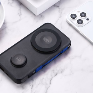 3mk PastelUp 10000mAh 22.5W USB 1A1C Bezvadu Portatīvais lādētājs (m) - melns