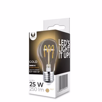 LED Bulb Filaments E27 A60 4W 230V 2000K 250lm SF zelta Forever Light