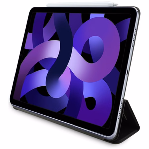 Karl Lagerfeld Saffiano magnētiskais Karl & Choupette iPad Air 13" 2024 grāmatas tipa apvalks - melns