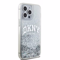 DKNY šķidrā spīduma lielā logotipa viedtālruņa apvalks iPhone 15 Pro - balts