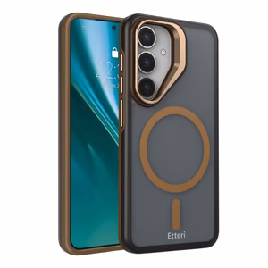 Etteri Morning Fog case for Samsung Galaxy S25 brown