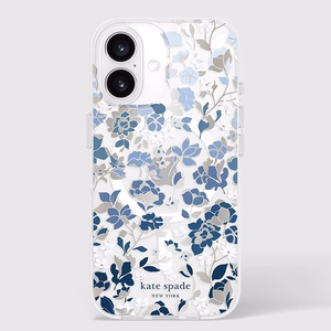 Kate Spade New York Protective Gems MagSafe - Case for iPhone 16 (Flowerbed Blue)