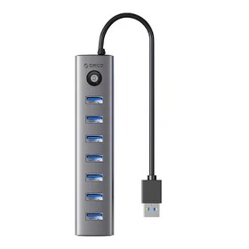 Orico CL7U USB-C uz 7x USB 3.0 Hub adapteris (pelēks)