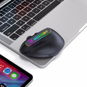 Wozinsky WMG-1164 Wireless Vertical Ergonomic Gaming Mouse 3600 DPI with RGB Backlight - Black