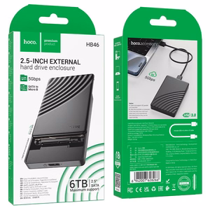 Hoco HB46 USB3.0 2,5'' SATA cietā diska korpuss melns