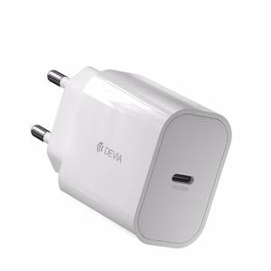 Devia sienas lādētājs Smart PD 1x USB-C 1x USB 20W balts
