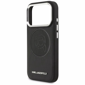 Karl Lagerfeld K Head Point Logo MagSafe чехол для iPhone 17 Pro Max чёрный