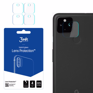3MK Hibrīda stikls kameras GOOGLE PIXEL 4A Hibrīda stikls priekš 4 gab. kamerai