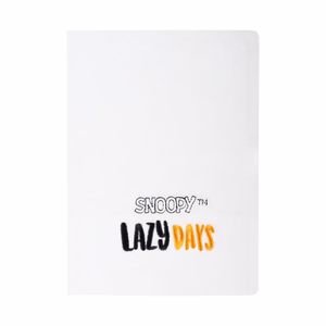 Snoopy Lazy Days A5 piezīmju grāmatiņa ar plīša vāku