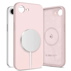 Tech-Protect Šķidrais silikona Magnētiskais iPhone 16e viedtālruņa apvalks - rozā