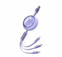KABELIS REMAX LINON SERIES 66W 3IN1 USB-C/MICRO/LIGHTNING RC-C029 PURPLE
