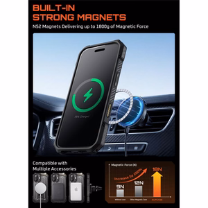Supcase UB Grip Mag Magnētiskais viedtālruņa apvalks iPhone 17 - melns