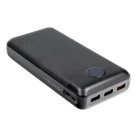 VEGER Portatīvais lādētājs 30000 mAh PD QC3.0 3A 20W L30 (W3008PD) melns