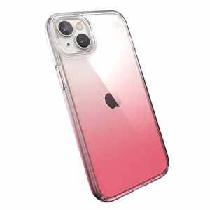 Speck Presidio Perfect-Clear + Ombre vāciņš ierīcei iPhone 15 Plus / 14 Plus, ar Microban pretmikrobu aizsardzību, “Clear / Vintage Rose Fade” krāsu kombinācija