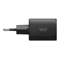 Spigen Essential EE352EU USB-C / USB-A 35W sienas ladetajs - Melns