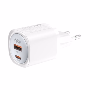 XO sienas lādētājs CE21 PD 30W 1x USB-C 1x USB balts