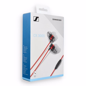 Vadu austiņas Sennheiser CX 300S, Jack 3,5 mm, sarkanas