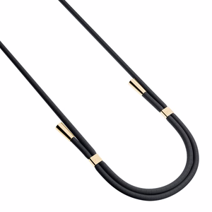 3mk EasyClip tālruņa aukliņa, melna (zelta krāsas furnitūra)