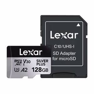 Karta pamięci Lexar High-Performance Silver Plus microSDXC 128GB + adapter