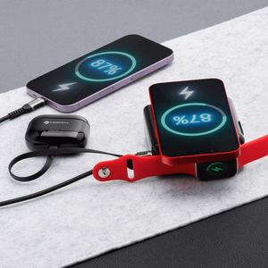 FORCELL F-ENERGY daudzfunkcionāls lādētājs 45W 6in1 ar USB A un USB C ligzdām, portatīvais lādētājs 15000mAh un bezvadu uzlāde 15W