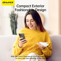 Ārējā baterija Power Bank Awei P20K 5V/2.4A 10000mAh melna