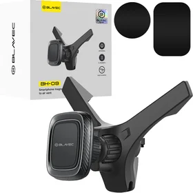 Blavec auto turētājs BH-09 magnets pie gaisa ventiļa (BH09-MAVB) melns