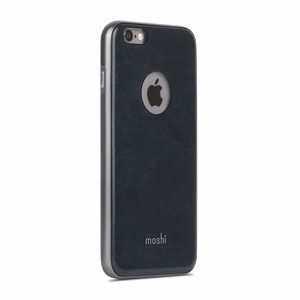 Moshi iGlaze Napa hibrīda vāciņš ar vegāniskās ādas aizmuguri iPhone 6s Plus / 6 Plus, “Midnight Blue” krāsā