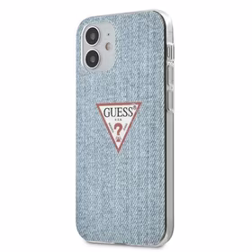 Guess GUHCP12SPCUJULLB iPhone 12 mini 5.4" zils/gaiši zils cietais apvalks Jeans kolekcija