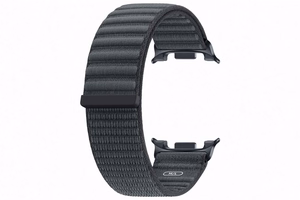 Samsung SVL33LK Fabric Band (M/L) auduma siksniņa Galaxy Watch9 un Galaxy Watch8 pulksteņiem, melna
