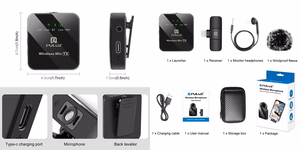 Wireless Lavalier Microphone for iPhone / iPad, 8-Pin Receiver