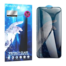 Borofone aizsargstikls BF7 Diamond Armor pilnekrāna Anti-spy Iphone X/XS/11 Pro - 10 gabali