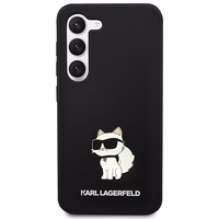 Karl Lagerfeld silikona Choupette viedtālruņa apvalks Samsung Galaxy S24+ - melns