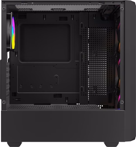 Savio Noctis Glass RGB Cube korpuss, melns