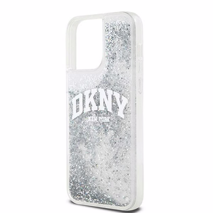 DKNY viedtālruņa apvalks iPhone 15 Pro Max 6,7" DKHCP15XLBNAET balts HC šķidrie spīdumi ar arku logotipu