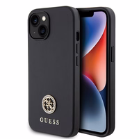 Guess GUHCP15MPS4DGPK iPhone 15 Plus 6.7" melns/melns cietais viedtālruņa apvalks Strass Metal Logo