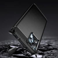 Carbon viedtālruņa apvalks Motorola Moto G13 elastīgs silikona oglekļa apvalks melns