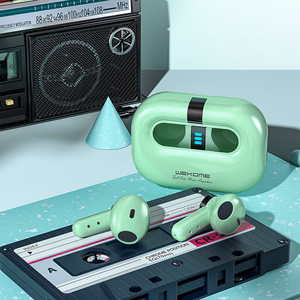 WEKOME VA06 Vanguard Series Bluetooth 5.2 TWS bezvadu austiņas ar uzlādes futrāli, zaļas