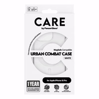CARE by PanzerGlass Urban Combat apvalks MagSafe iPhone 15 Pro - balts