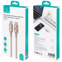 Kabelis USAMS Huan Series SJ751 240W USB-C uz USB-C 1,2 m titāna