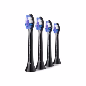 Philips Sonicare Sensitive maināmie zobu birstes uzgaļi HX6054/88 – 4 gab., melni