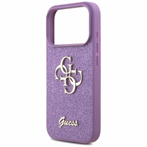 Guess Fiksēts Mirdzošs Liels 4G viedtālruņa apvalks iPhone 17 Pro - violeta